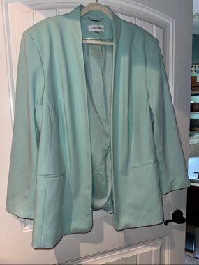 Calvin Klein Women's Light Green Blazer